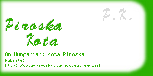 piroska kota business card